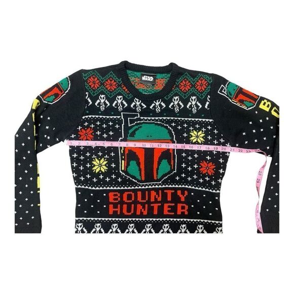 Disney Star Wars Boba Fett Bounty Hunter Holiday Ugly Sweater- Geeknet Size M - Picture 4 of 5